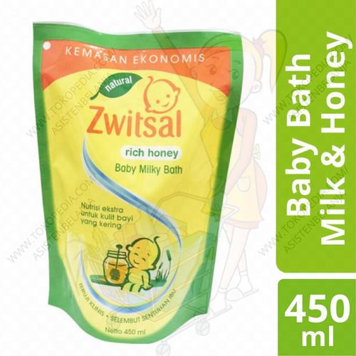 Foto Produk Zwitsal Baby Milky Bath Rich Honey 450 ml Sabun Mandi Bayi Baby Soap dari Asisten belanja