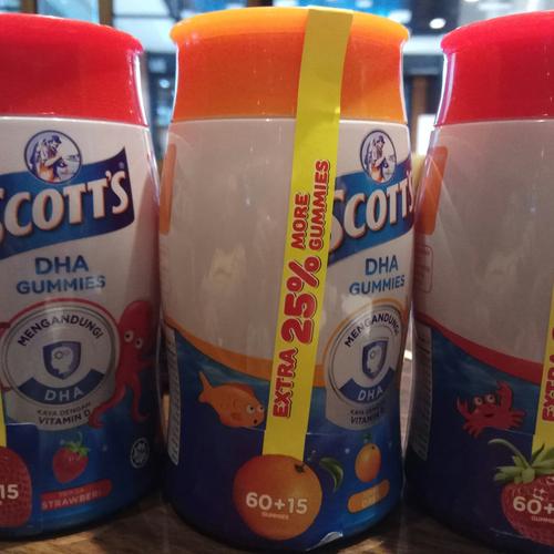 Foto Produk Scotts DHA Gummies 60pc extra 15pc - Orange dari Flori Kitchen shop