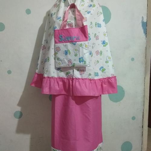 Foto Produk mujena anak bahan katun 3-4 tahun motif bunga dari tusa