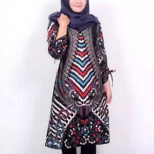 Jual Tunik Batik Motif Barong / Tunik Batik Murah / Batik Tunik - Hitam