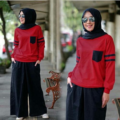 Foto Produk Setelan Kyara Maroon Hitam dari HER'Z SHOP