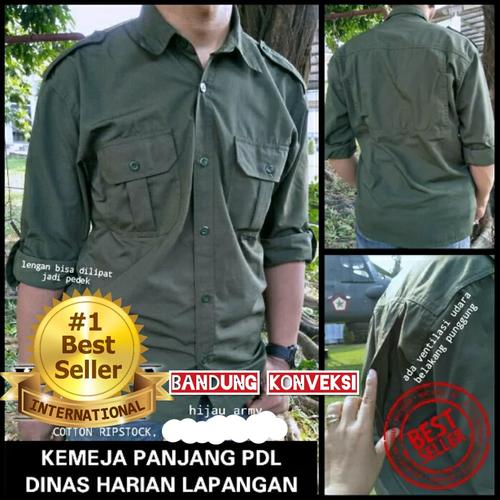 Foto Produk Kemeja Pdl Lapangan Outdoor Tactical Bahan Ripstop Murah Berkualitas K - Hitam, S dari BANDUNG KONVEKSI01