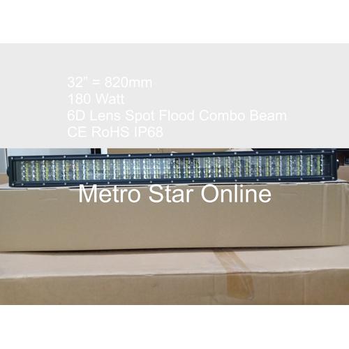 Foto Produk LED Light Bar 4 Row 32" 180w 6D Lens Spot Flood Combo Beam dari Metro Star Online