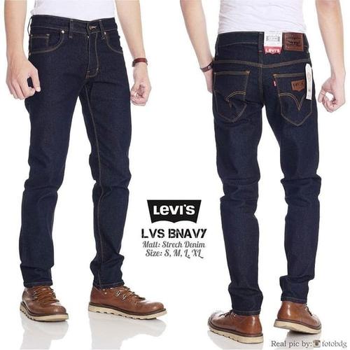 Foto Produk Celana Panjang Jeans Bigsize | 33-38 Bahan Strecth - Biru dongker, 33 dari Bazarakyat