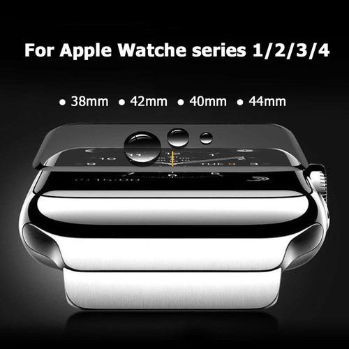 Foto Produk APPLE WATCH TEMPERED GLASS IWATCH SERIES 1 2 3 4 FULL SCREEN BLACK dari teddyscamera