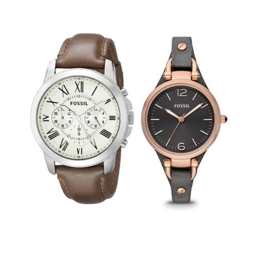 Couple Watches Fossil FS4735 \u0026 ES3077 