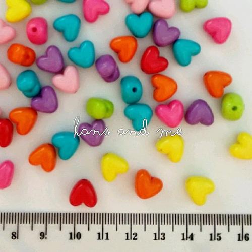 Foto Produk Mote Hati Warna-Warni / Manik Hati - Meronce Gelang Kalung dari Hans and Me