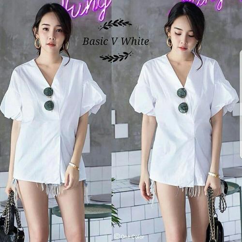 Foto Produk 903 Basic V White dari fashion_tnabang