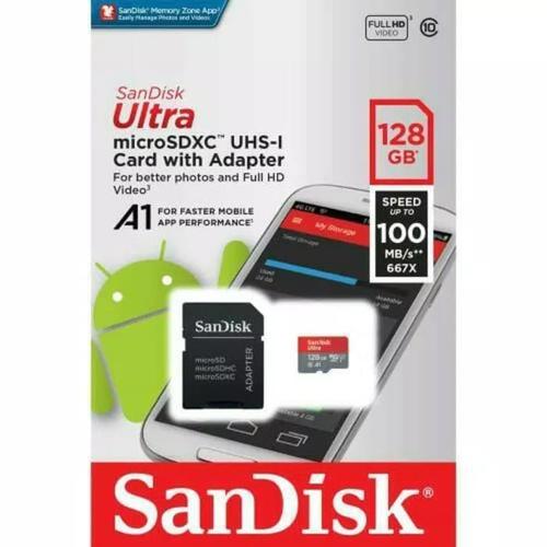 Foto Produk Micro SD Sandisk Ultra 128 GB / S A1 Class 10 Original dari PojokITcom Pusat IT Comp