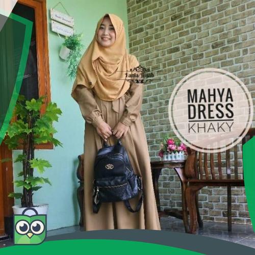 Foto Produk MAHYA DRESS KHAKY Cocok utk Seragam PNS dari Fitri Shop.ID