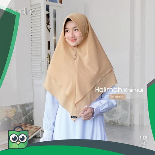 Foto Produk HALIMAH Khimar (FREE Bros Dagu😍 Note: Model Tingginya /- 170 cm) dari Fitri Shop.ID