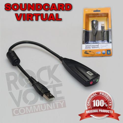 Foto Produk USB Soundcard Virtual 7.1 CHANNEL 5HV2 / Microphone & Audio - Hitam dari bausshoop