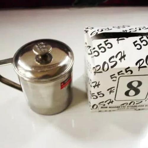 Foto Produk Mug Stainless Steel NON MAGNETIC 8CM ROSH 555 8 CM / Cangkir Gelas dari AGEN PERABOT FAMILY