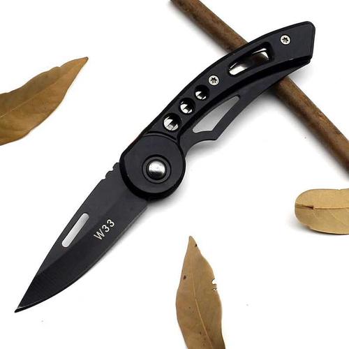 Foto Produk Pisau Saku Kecil Mini Lipat EDC Pocket Knife Tactical Survival Kit W33 - Hitam dari lbagstore