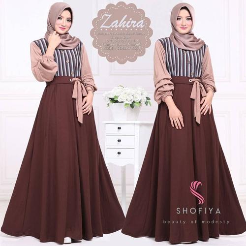 Foto Produk Baju Gamis Wanita Terbaru Zahira Dress Termurah dari hijabafwa