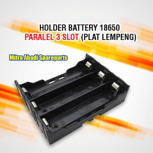 Foto Produk Holder Battery 18650 Paralel 3 Slot ( Plat Lempeng ) dari Mitra Abadi Spareparts