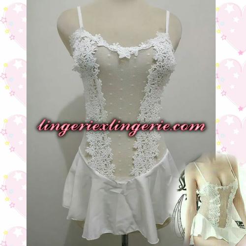 Foto Produk L-1254 - Lingerie Elegant Princess Floral Transparant White Costume dari Lingerie X Lingerie