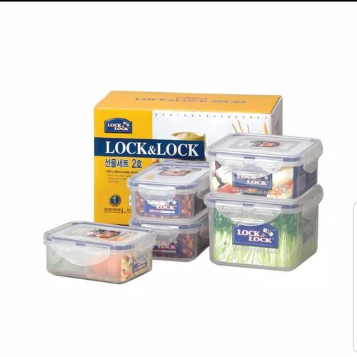 Gambar Lock&Lock Lock n Lock Gift Set 5 in 1 Food Container dari Baby Ananta undefined Tokopedia