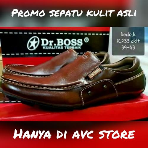 Foto Produk Sepatu Casual Kulit Asli Dr. Boss Coklat dari AVC_Store