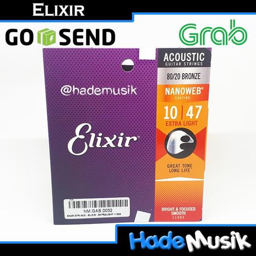 Foto Produk Senar Anti Karat Elixir 11002 Nanoweb Bronze Gitar Akustik (10-47) dari Hade Musik
