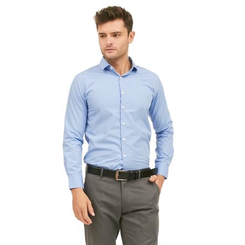 Foto Produk VM Kemeja Polos Panjang Slimfit Kemeja Formal Biru Muda - Biru Muda, XL dari VM VanMarvell