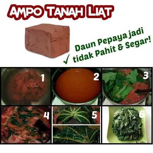Foto Produk Ampo Tanah Liat untuk Merebus Daun Pepaya agar Tidak Pahit - 500 Gram dari Tasneem