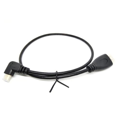 Foto Produk Right-Angle Micro HDMI to Full HDMI Cable 50 cm - Kabel HDMI 1.4 dari Core Media