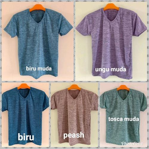 Foto Produk kaos V-neck Abstrak kekinian lengan pendek dari Lee Jow