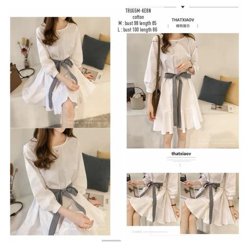 dress putih simple