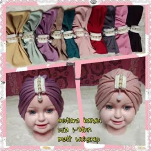 turban bayi pita warna 0 2tahun baby pink