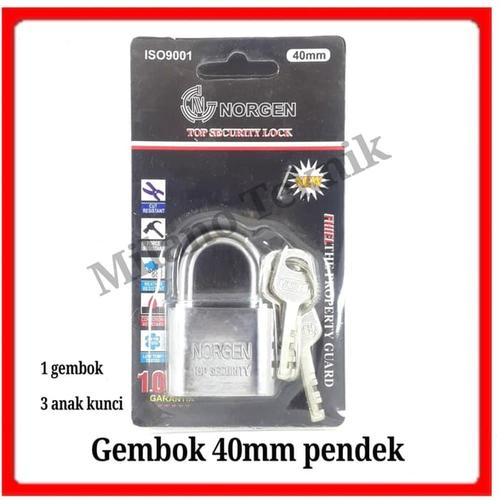 Foto Produk Gembok 40mm pendek pengaman kunci Iron padlock rumah tangga dari atmarinishop