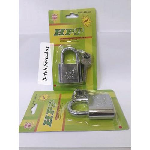 Foto Produk Gembok HPP Chrome 40 Mm Pendek Warna Putih home stuff dari atmarinishop
