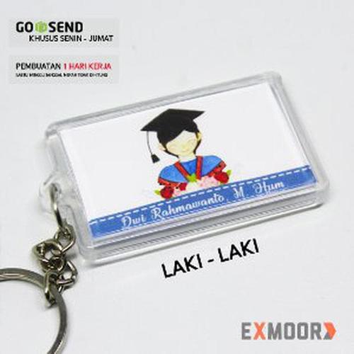 Foto Produk Paket Gantungan Kunci Wisuda 10 pcs Request Nama Model 02 Doodle dari atmarinishop
