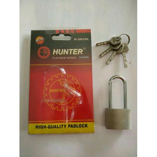 Foto Produk Gembok Rumah Panjang Gembok Besi awet tahan lama Gembok Hunter 30 dari atmarinishop