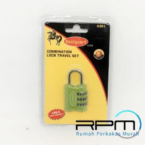Foto Produk Bestguard Gembok Kombinasi 3 digit - Gembok Koper - Combination L dari atmarinishop