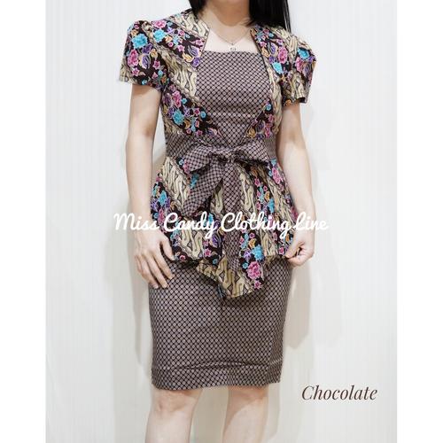 Jual Dress Batik Dress Batik Modern Dress Batik Kerja Model Peplum Jakarta Pusat Loe Store Tokopedia