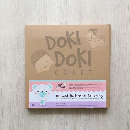 Foto Produk Animal Button Painting Craft Kit - DIY - Polar Bear Kerajinan Tangan dari Doki Doki Craft
