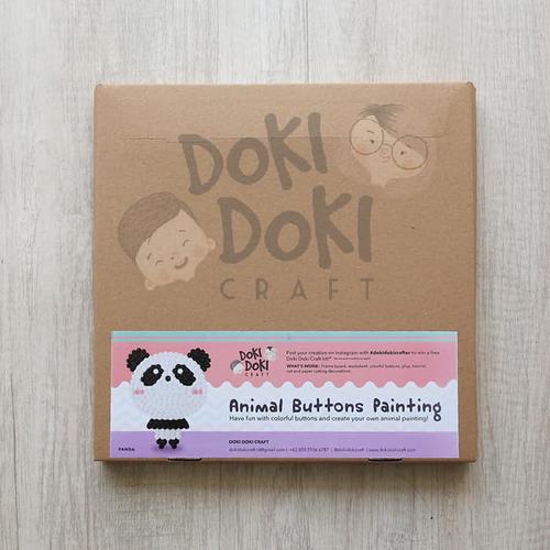 Foto Produk Animal Button Painting Craft Kit - DIY - Panda Kerajinan Tangan Anak dari Doki Doki Craft