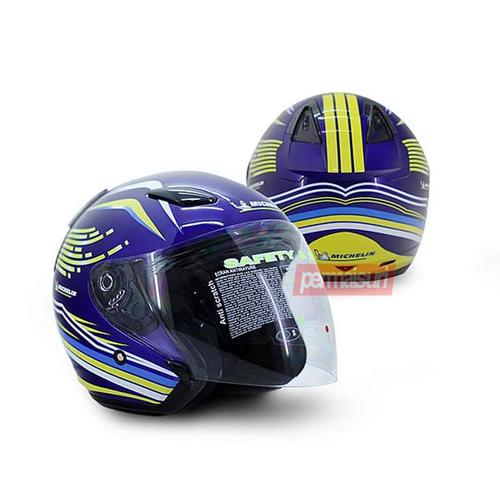 Gambar Helm Half Face Michelin Size "XL"│Helm Motor dari PERMAISURIBAN undefined Tokopedia