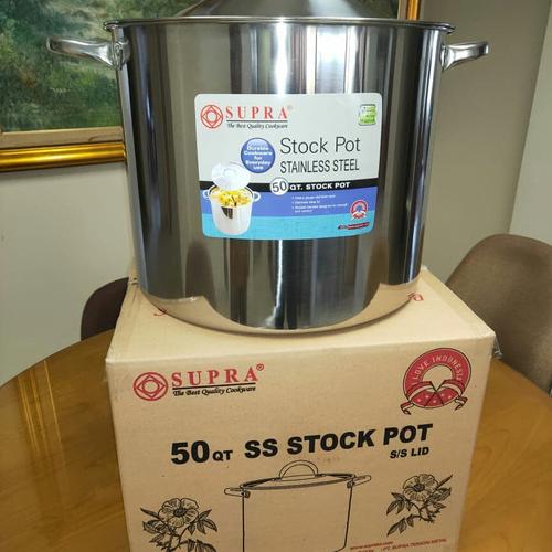 Foto Produk Stockpot stainless supra 50 qt / panci stainless 50 liter besar dari Vist Kitchen Store
