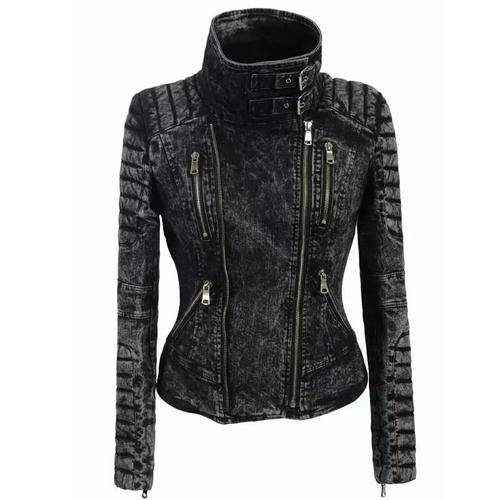 Jual Women Denim Jacket Gothic Black 