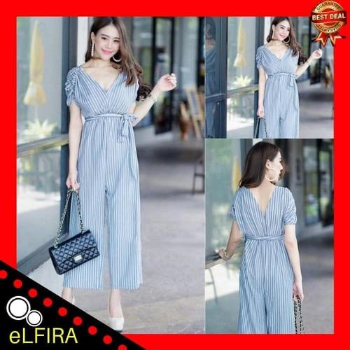 Foto Produk Paling Laku Baju Jumpsuit Wanita 404 - Jumpsuit Wanita Stripe 404 - dari Bricqie Liu