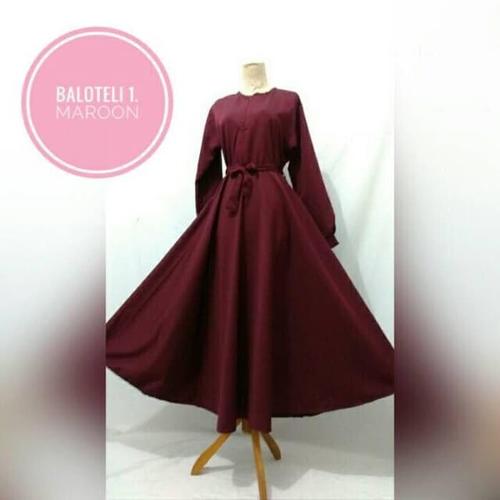 Foto Produk Terbaik Gamis Baloteli Jumbo Dress Cewek Wanita Syari Muslim Baju Long dari Bricqie Liu