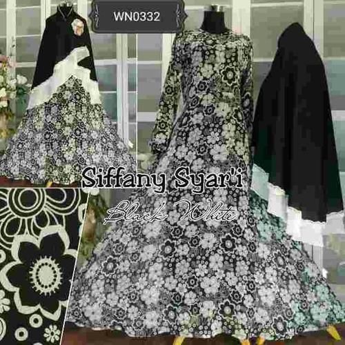 Foto Produk Terlaku Real Picture Siffany Syari Black White dari Bricqie Liu