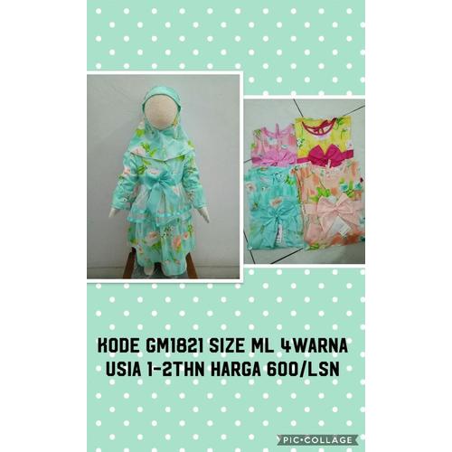 Foto Produk Terbaik Gamis Anak Perempuan Motif Kembang Tersedia 4Warna 1-2Thn dari Bricqie Liu