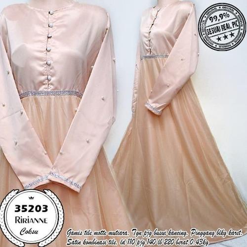 Foto Produk Paling Laris Baju Gamis Wanita Terbaru Pesta Ririanne Coksu 35203 dari Bricqie Liu