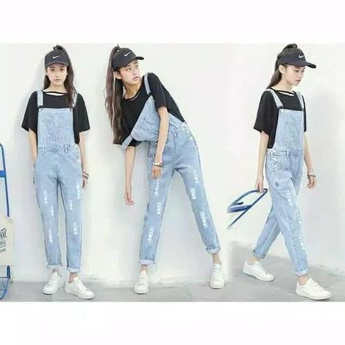 Foto Produk Paling Murah Ripped Jeans Wanita Jumpsuit Wanita Bahan Jeans Outwear dari Bricqie Liu