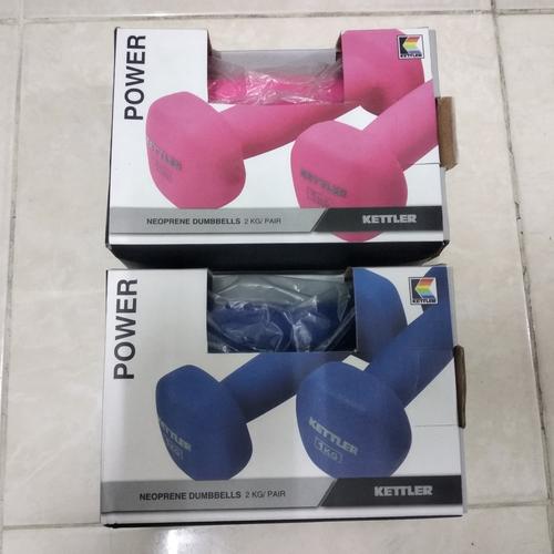 Foto Produk Kettler Dumbell Neoprene 2kg Pink (2kg/pair) dari Angeline Collections