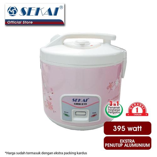 Foto Produk Sekai Rice Cooker / Penanak Nasi CMW 519 - White Flower dari SEKAI HOME ELECTRONICS