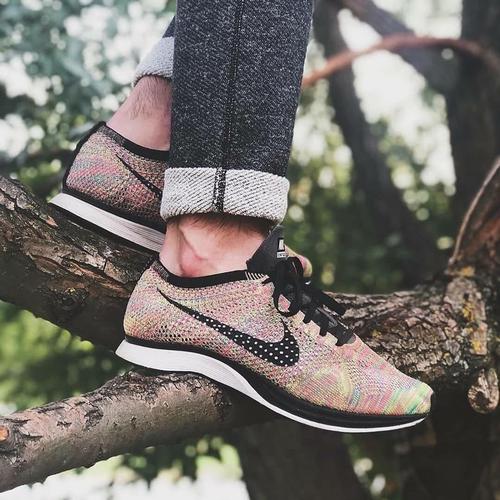 flyknit racer rainbow